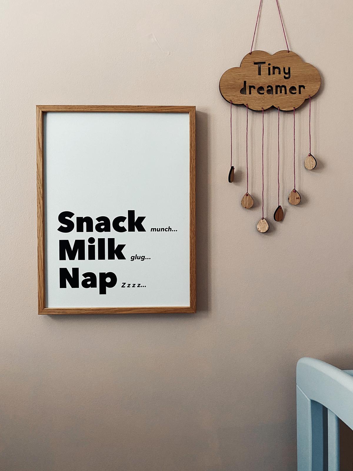 Snack, milk, nap