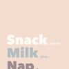 snack milk nap pink