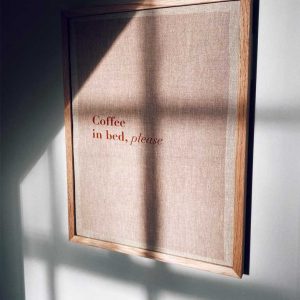 coffee in bed please linen print